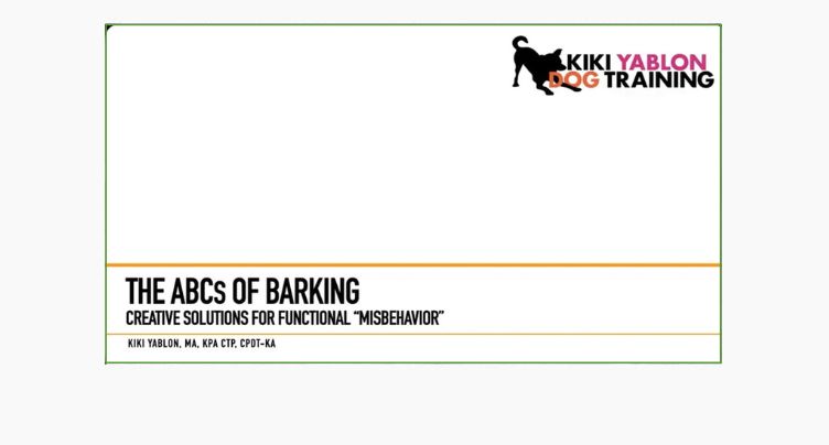 The ABCs of Barking with Kiki Yablon